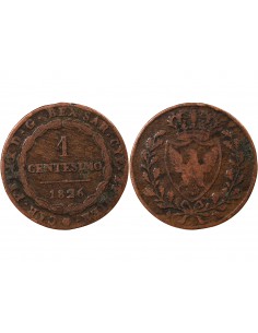 ITALIE - CHARLES FELIX 1826 TURIN - CENTESIMO 2