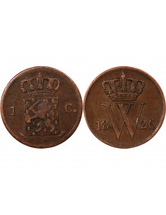 PAYS-BAS, WILLEM I - 1 CENT 1826, UTRECHT 2