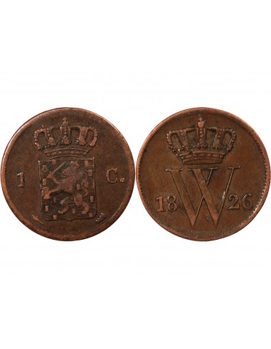 PAYS-BAS, WILLEM I - 1 CENT 1826, UTRECHT