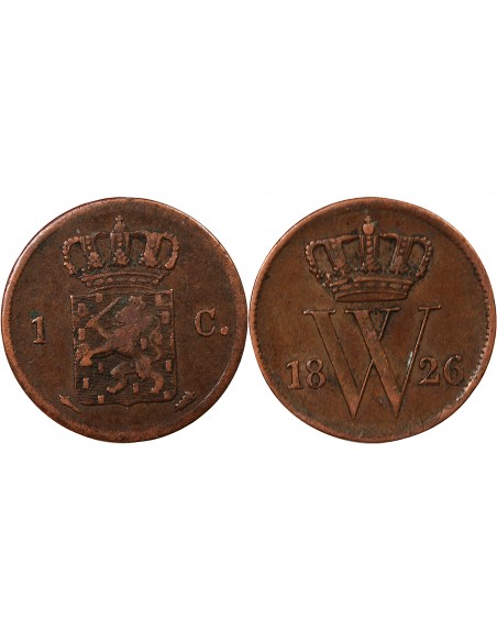PAYS-BAS, WILLEM I - 1 CENT 1826, UTRECHT
