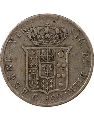 ITALIE, ROYAUME DES DEUX-SICILES, FERDINAND II - 120 GRANA ARGENT 1856