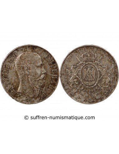 MEXIQUE, MAXIMILIEN - PESO ARGENT 1866 Mo MEXICO