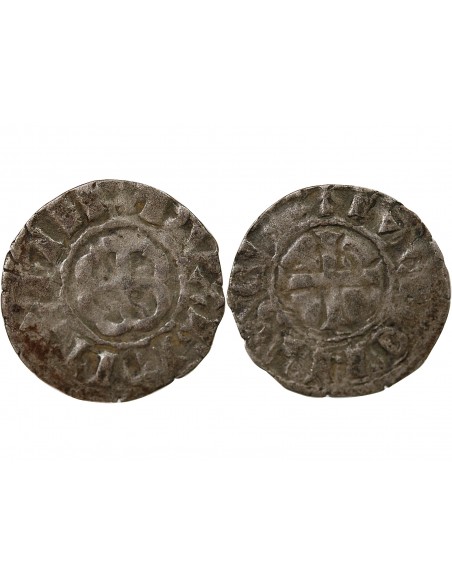 DUCHÉ DE BRETAGNE, GUY DE THOUARS - DENIER 1199 / 1201 NANTES