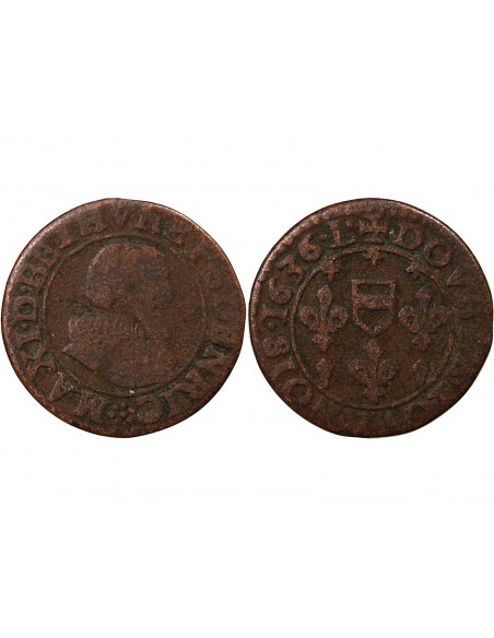 Berry, Boisbelle Henrichemont, Maximilien de Béthune - Double Tournois 1636
