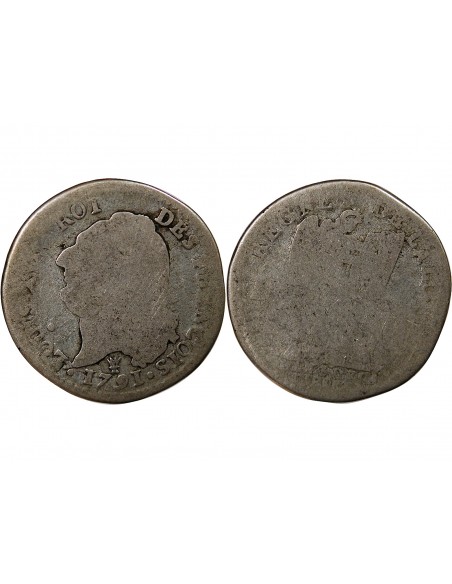 LOUIS XVI, CONSTITUTION - 15 SOLS  ARGENT 1791 I LIMOGES