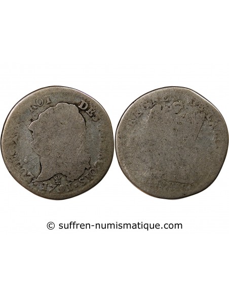 LOUIS XVI, CONSTITUTION - 15 SOLS  ARGENT 1791 I LIMOGES