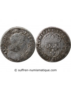LOUIS XIV﻿ - 1/12 ECU A LA MÈCHE LONGUE 1654 B ROUEN