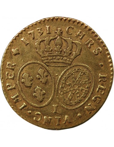 LOUIS XV ﻿- 1/2 LOUIS D'OR AUX LUNETTES 1731 I LIMOGES