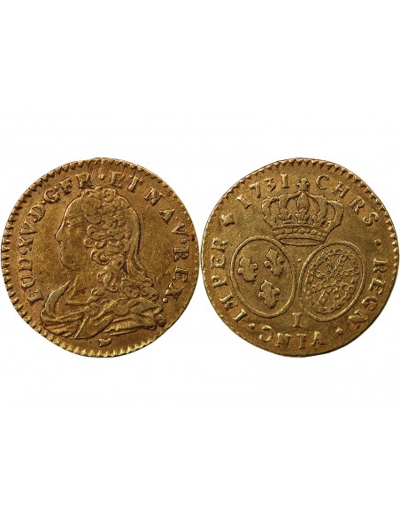 LOUIS XV ﻿- 1/2 LOUIS D'OR AUX LUNETTES 1731 I LIMOGES