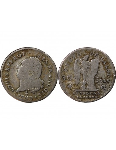 LOUIS XVI CONSTITUTION - 30 SOLS 1793 Q PERPIGNAN