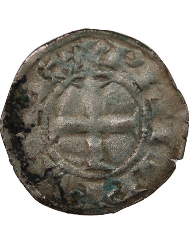 PHILIPPE III / IV - DENIER TOURNOIS à l'O rond 1280 / 1310