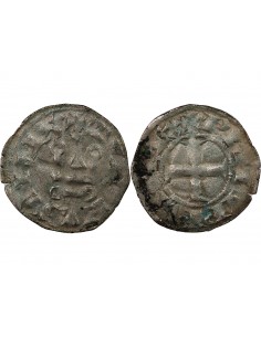 PHILIPPE III / IV - DENIER TOURNOIS à l'O rond 1280 / 1310 2