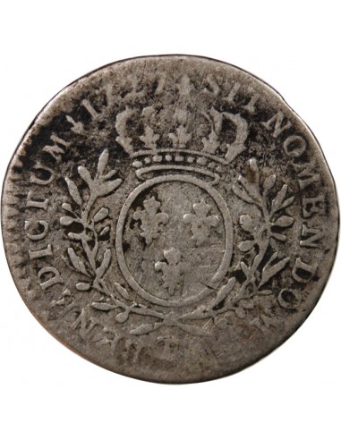 LOUIS XV - 1/10 ECU AUX BRANCHES D'OLIVIER 1727 T NANTES