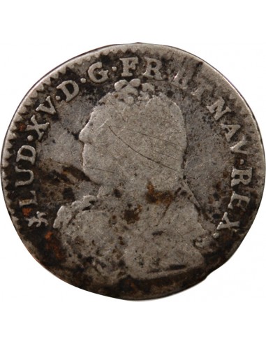 LOUIS XV - 1/10 ECU AUX BRANCHES D'OLIVIER 1727 T NANTES