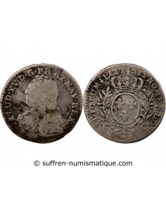 LOUIS XV - 1/10 ECU AUX BRANCHES D'OLIVIER 1727 T NANTES