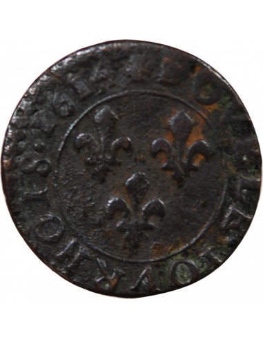 LOUIS XIII - DOUBLE TOURNOIS 1614 T NANTES
