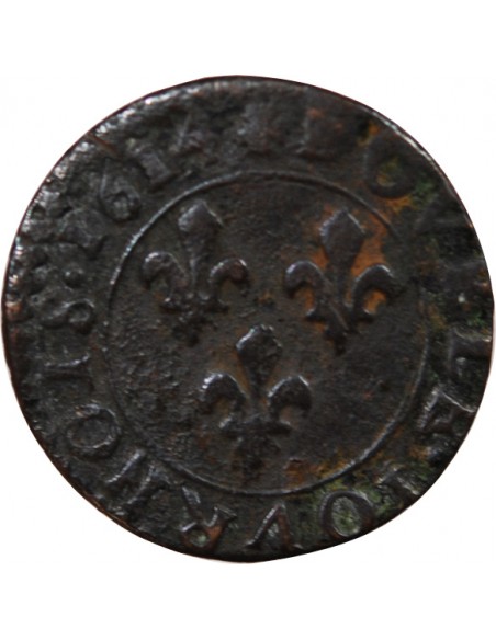 LOUIS XIII - DOUBLE TOURNOIS 1614 T NANTES