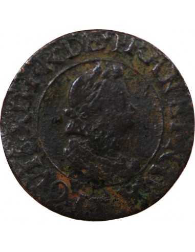 LOUIS XIII - DOUBLE TOURNOIS 1614 T NANTES