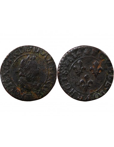 LOUIS XIII - DOUBLE TOURNOIS 1614 T NANTES