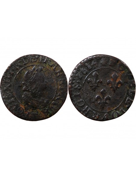 LOUIS XIII - DOUBLE TOURNOIS 1614 T NANTES