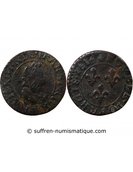 LOUIS XIII - DOUBLE TOURNOIS 1614 T NANTES