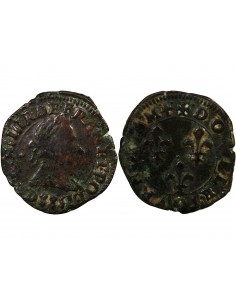 HENRI III - DOUBLE TOURNOIS 1588 D LYON﻿ 2
