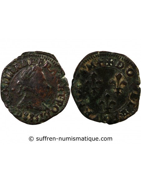 HENRI III - DOUBLE TOURNOIS 1588 D LYON﻿