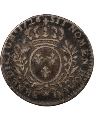 LOUIS XV - 1/10 ECU AUX BRANCHES D'OLIVIER 1726 W LILLE