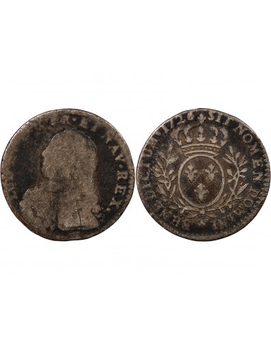 LOUIS XV - 1/10 ECU AUX BRANCHES D'OLIVIER 1726 W LILLE
