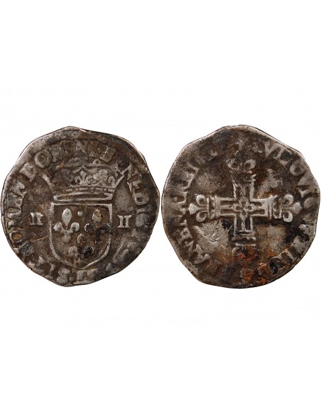 LOUIS XIII - 1/4 ECU ARGENT 1627 L BAYONNE