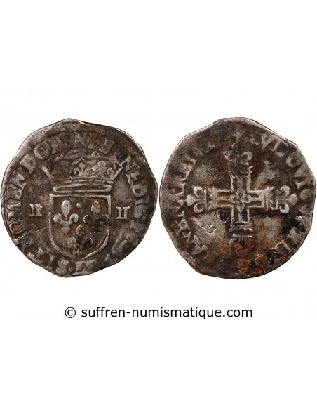 LOUIS XIII - 1/4 ECU ARGENT 1627 L BAYONNE