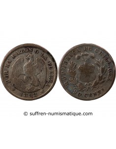 CHILI - 20 CENTAVOS ARGENT 1892 So