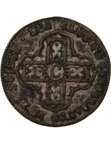 SUISSE, VAUD - 1 BATZ 1828