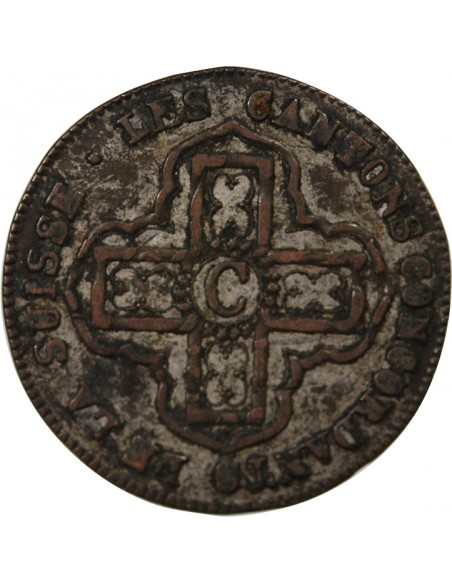 SUISSE, VAUD - 1 BATZ 1828