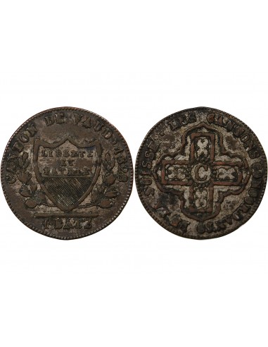 SUISSE, VAUD - 1 BATZ 1828