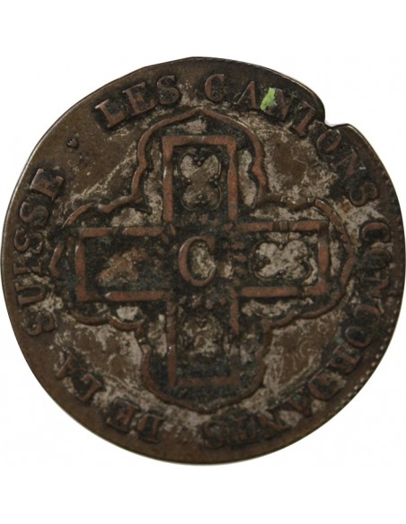 SUISSE, VAUD - 1 BATZ 1828