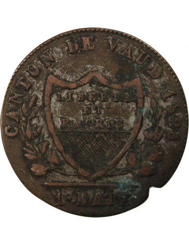 SUISSE, VAUD - 1 BATZ 1828