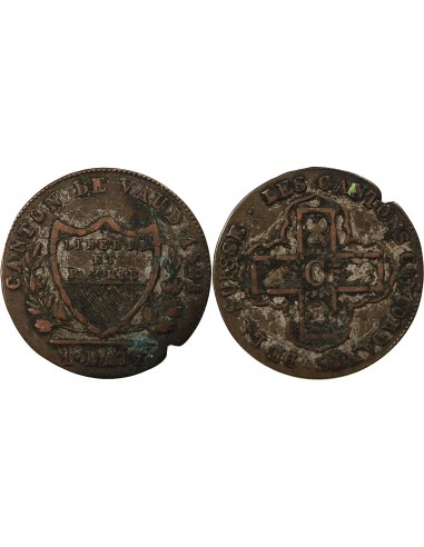 SUISSE, VAUD - 1 BATZ 1828