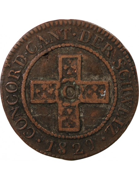 SUISSE, CANTON D'ARGOVIE- 5 RAPPEN 1829