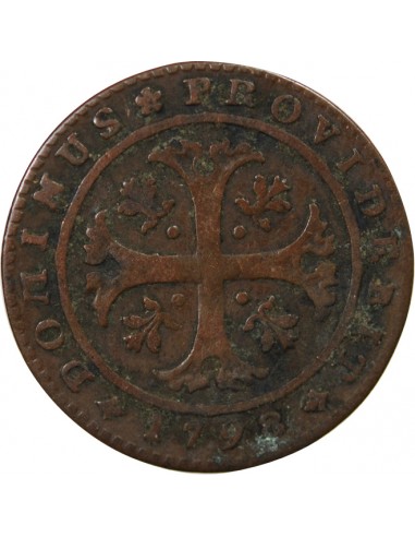 SUISSE, BERNE - 1/2 BATZEN 1798