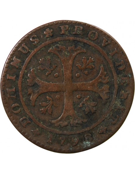 SUISSE, BERNE - 1/2 BATZEN 1798