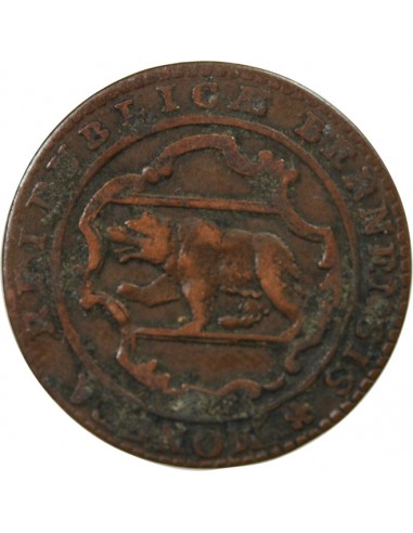 SUISSE, BERNE - 1/2 BATZEN 1798
