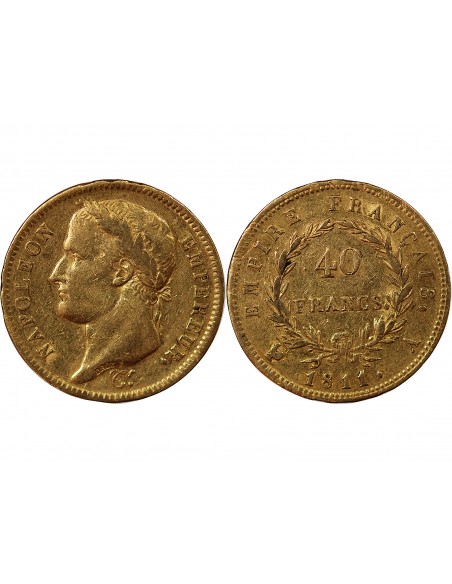 NAPOLEON Ier﻿ - 40 FRANCS OR 1811 A PARIS