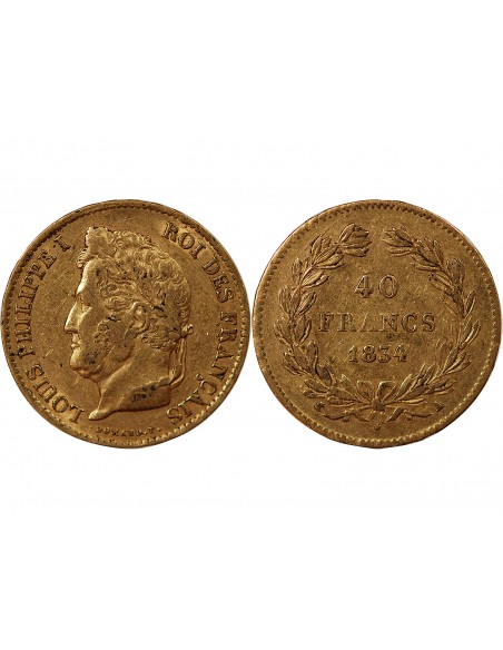 LOUIS PHILIPPE﻿ - 40 FRANCS OR 1834 A PARIS﻿