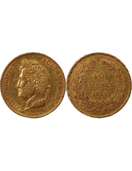 LOUIS PHILIPPE - 40 FRANCS OR 1831 A PARIS﻿