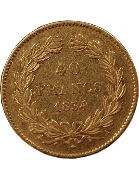 LOUIS PHILIPPE﻿ - 40 FRANCS OR 1834 A PARIS﻿