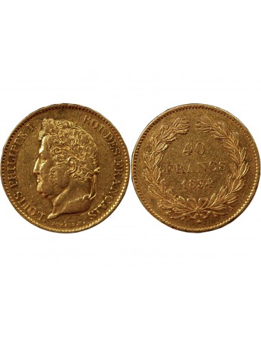 LOUIS PHILIPPE﻿ - 40 FRANCS OR 1834 A PARIS﻿