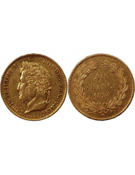 LOUIS PHILIPPE﻿ - 40 FRANCS OR 1834 A PARIS﻿