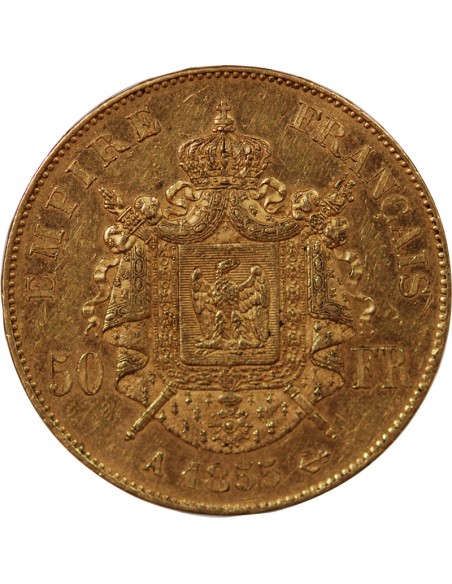 NAPOLEON III ﻿ - 50 FRANCS OR 1855 A PARIS﻿