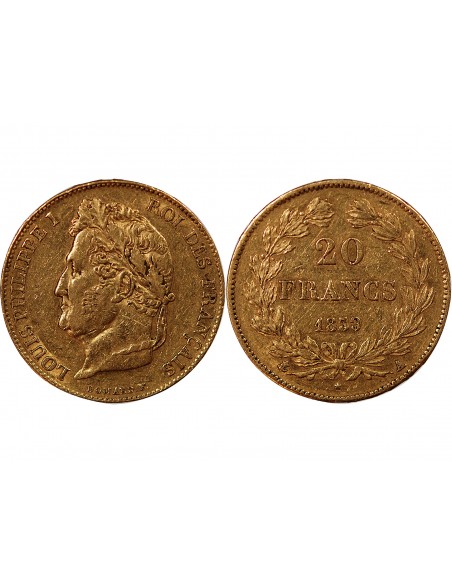 LOUIS PHILIPPE﻿ Ier - 20 FRANCS OR 1839 A PARIS﻿